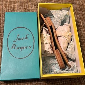 Jack Rogers Cleo Sandal in White/White Size 7M